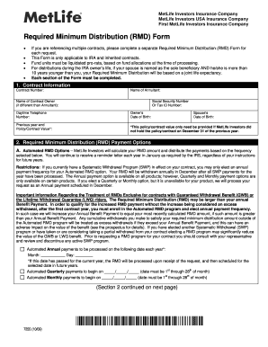 Metlife Rmd Form