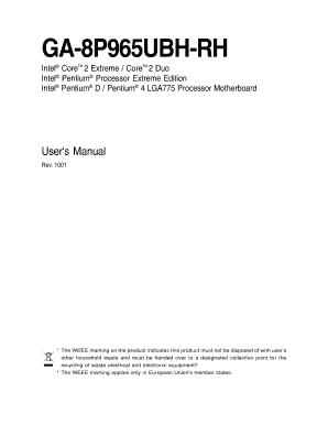 Manuale Per Scheda Madre Ga8p965ubh Form