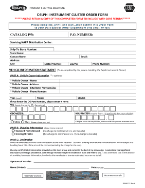 Delphi Instrument Cluster Form