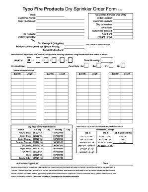 6 Tyco Fire Products Dry Sprinkler Order Form 05
