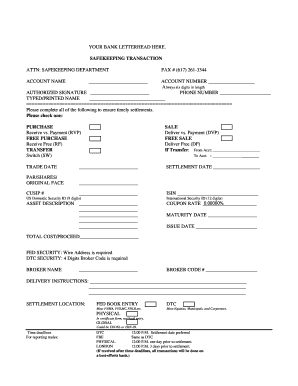 Trade Ticket Example  Form