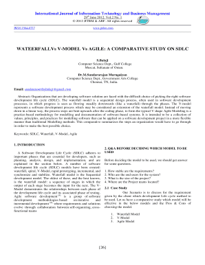 Wateerfallvs V Model Vs Agile a Comparative Study on Sdlc  Form
