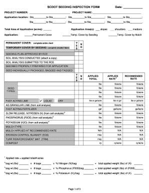 SCDOT SEEDING INSPECTION FORM Home Internet