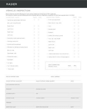 Uber Inspection Form