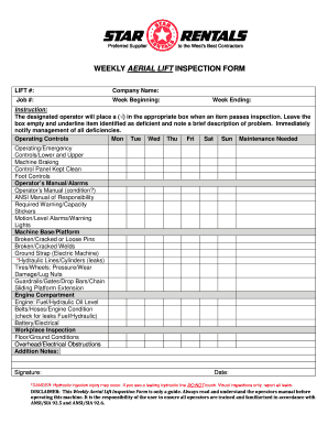 Aerial Inspection Form