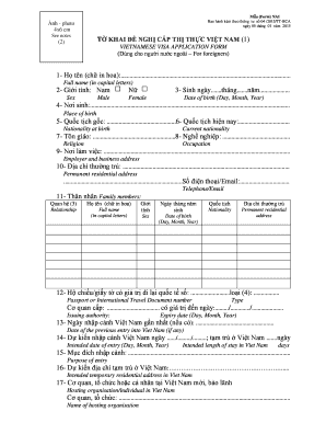 Vietnam Na1 Form