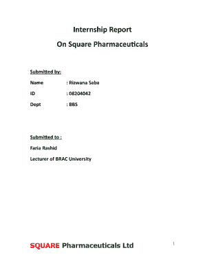 Square Pharmaceuticals Internship  Form