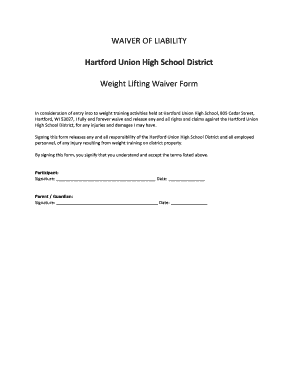 Waiver for School Activity  Form