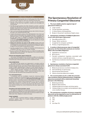 The Spontaneous Resolution of Primary Congenital Glaucoma Healio  Form