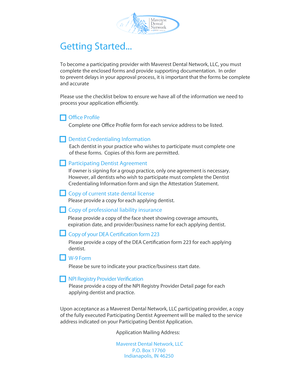 Maverest Dental Network  Form