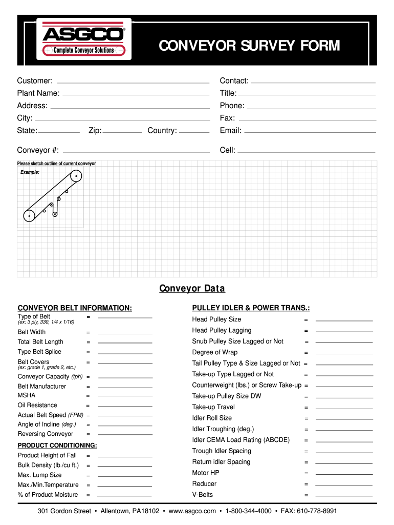 Conveyor Survey  Form