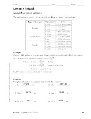 Lesson 7 Convert between Systems  Form