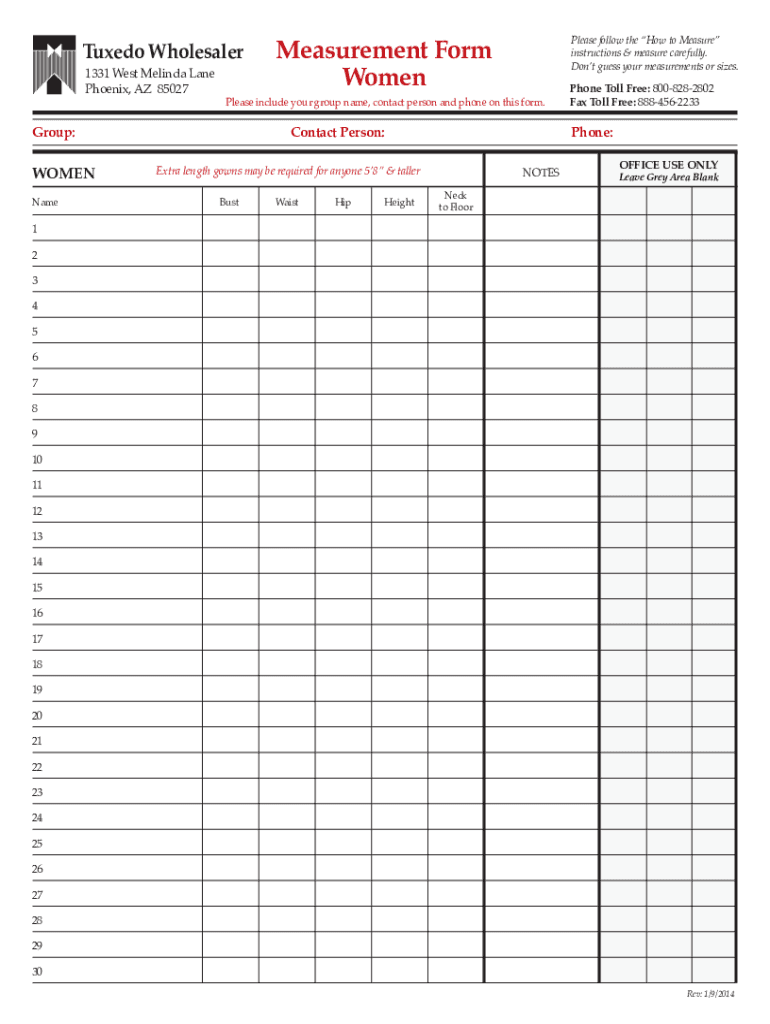  Please Interactive Order Form Tuxedo Wholesaler 2014-2024