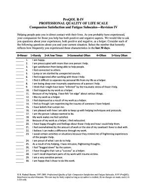 ProQOL R IV  Form