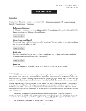 The Bar Code Cheat Sheets  Form