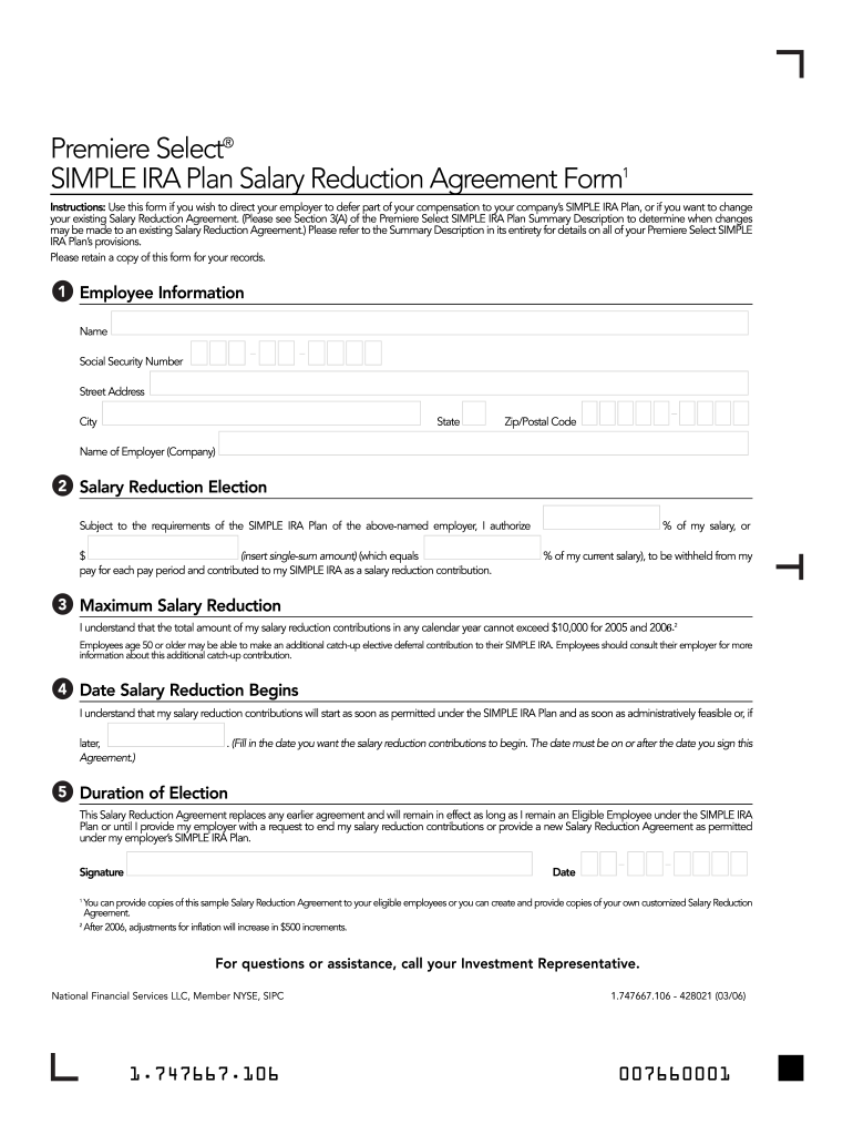 Deferred Salary Agreement Template  Form