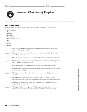 CHAPTER CHAPTER TEST First Age of Empires Pwh District70  Form