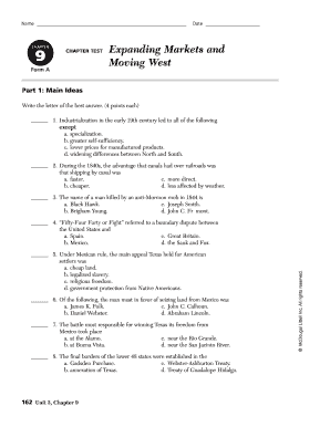 Expanding Markets and Moving West Worksheet Answers  Form