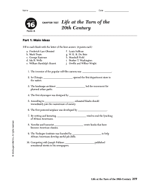 Chapter 16 Test Form a