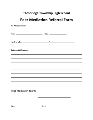 Peer Mediation Forms