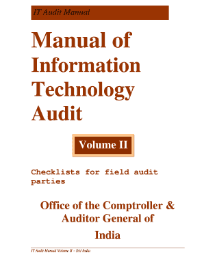 It Audit Manual Volume 3 PDF  Form
