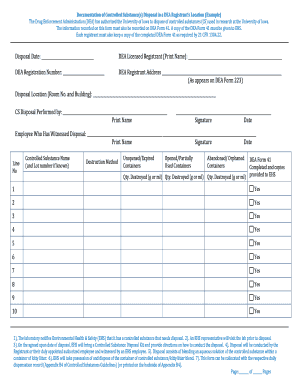 Dea Biennial Inventory Form