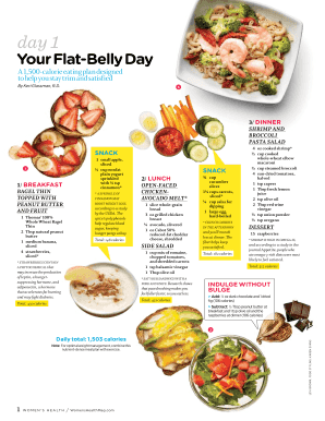 Your Best Body Meal Plan Week 1 Women&#039;s Health  Form