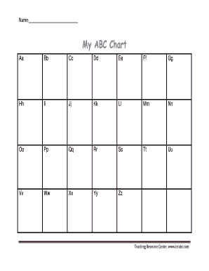 My ABC Chart  Form