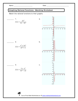 Matching Rational Functions to Their Graphs Worksheet  Form