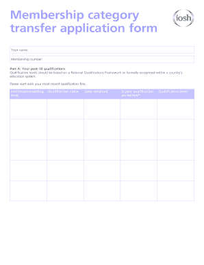 MEM3229 Membership Category Application Form Iosh Co