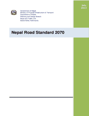 Nepal Road Standard 2077  Form