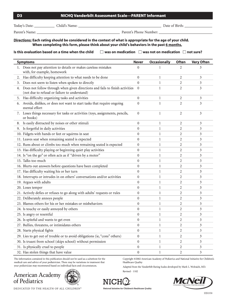 Is This Evaluation Based on a Time When the Child  Form