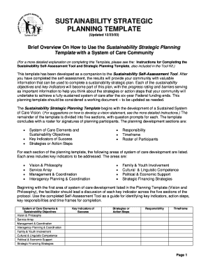 Sample Sustainability Plan for Nonprofit  Form