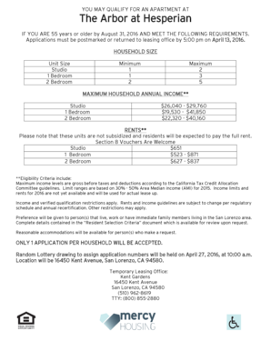 Mercy Housing Application PDF  Form