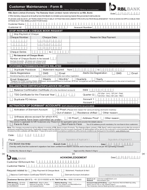 Customer Maintenance Form