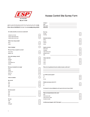 Cctv Site Survey Questionnaire PDF  Form