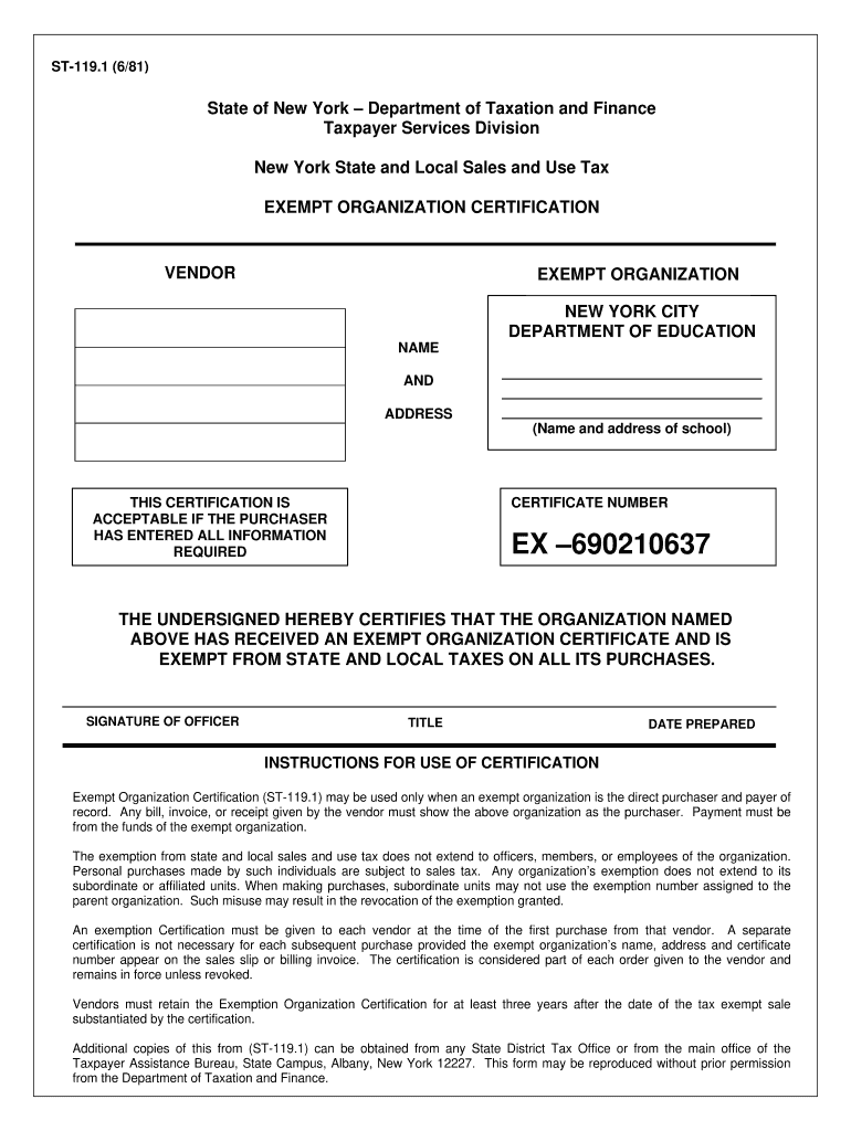 Nyc Doe Tax Exempt Form 2011