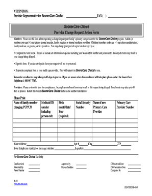 Soonercare Action Form