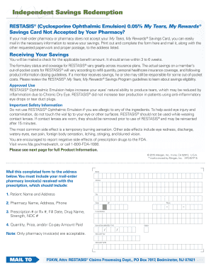 Restasis Rebate  Form