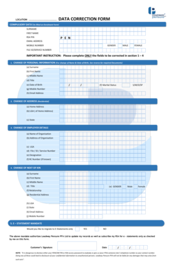 Leadway Pensure Data Recapture  Form