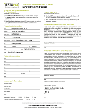 Reimbursement Program BEnrollmentb BFormb