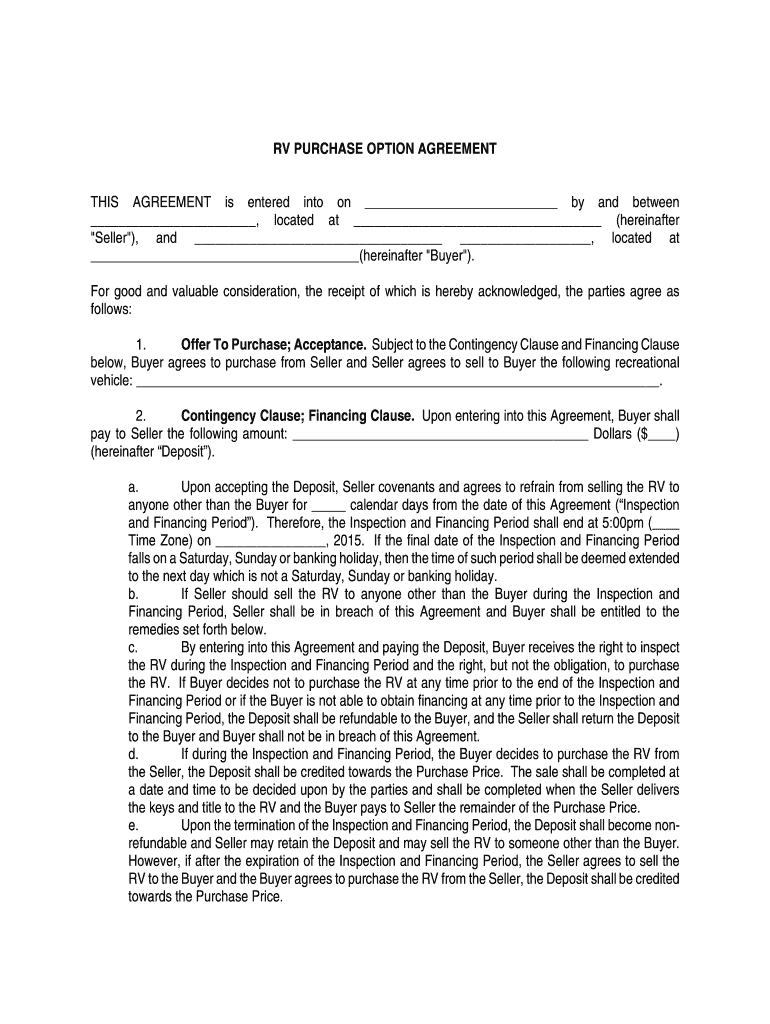 lease purchase agreement for rv