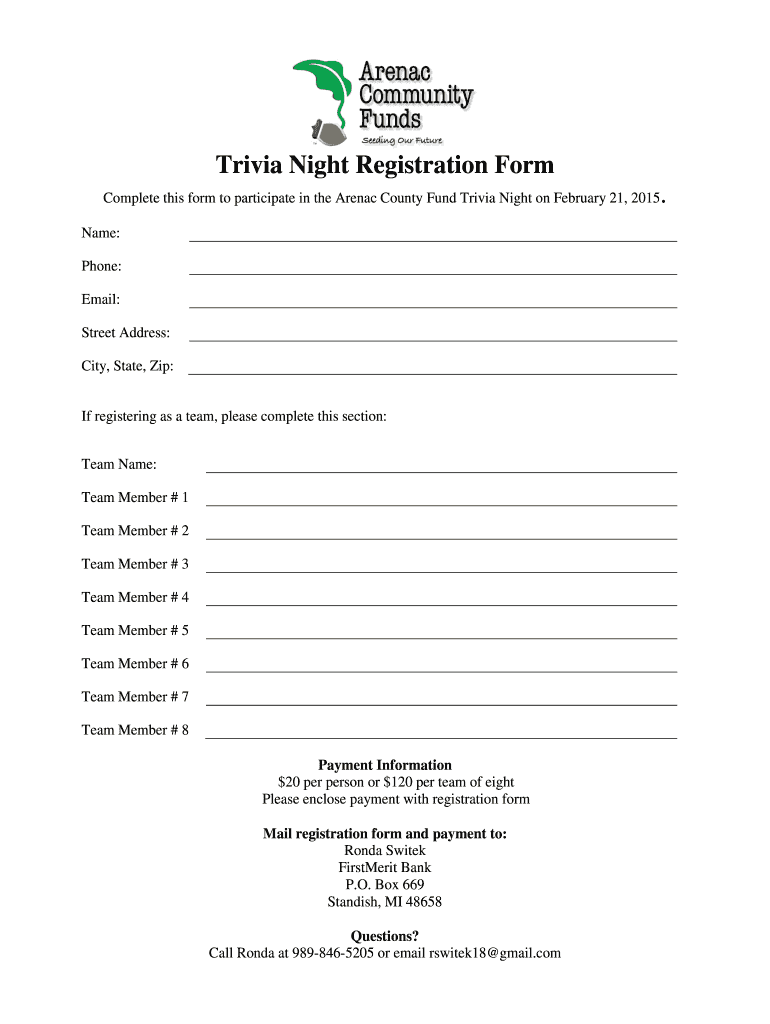  Trivia Night Registration Form Bay Area Community Foundation Bayfoundation 2015-2024