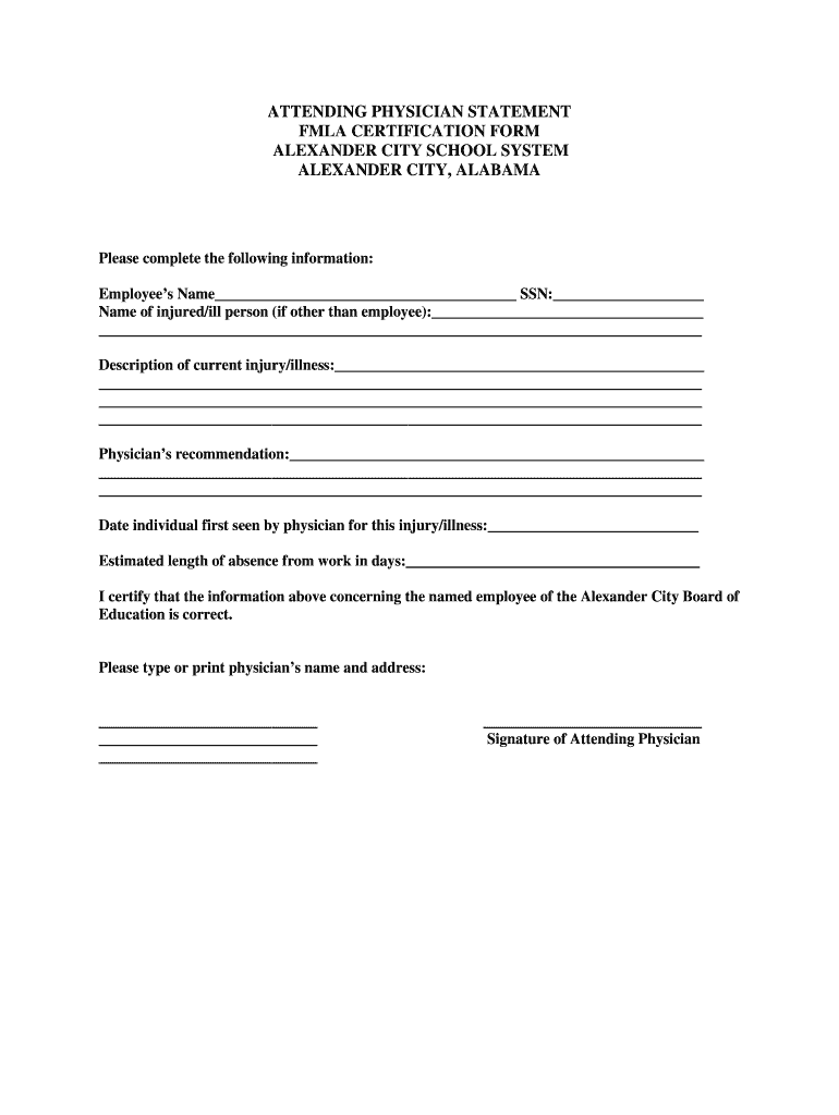 Physician Statement Form