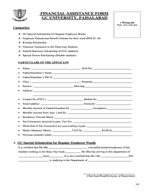 Fee Concession Application PDF  Form