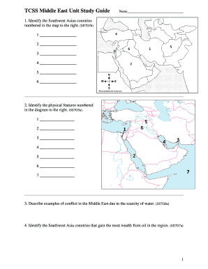 Tcss Middle East Study Guide Answer Key  Form