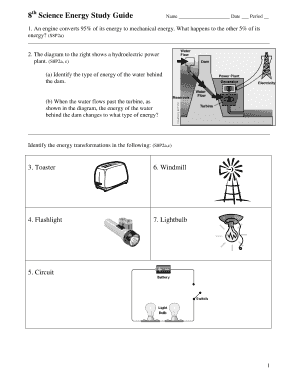 8th Science Energy Study Guide  Form