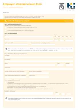 Employer Standard Choice Form HOSTPLUS