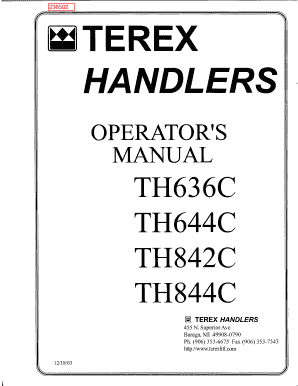 Terex Th644c Service Manual  Form