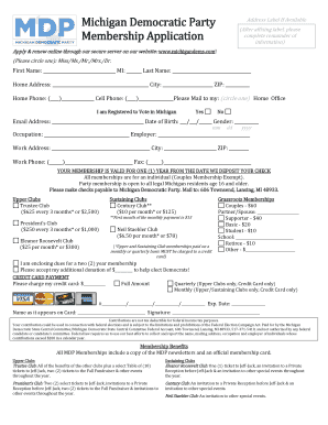 Mdp Membership Form